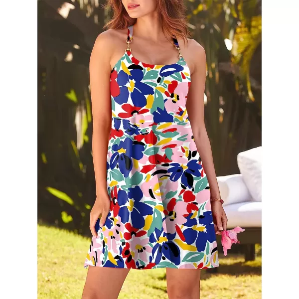 imageANRABESS Summer Dress for Women Beach Cover Up Sleeveless Strap Tank Mini Sundress Resort SwimwearPrint 02