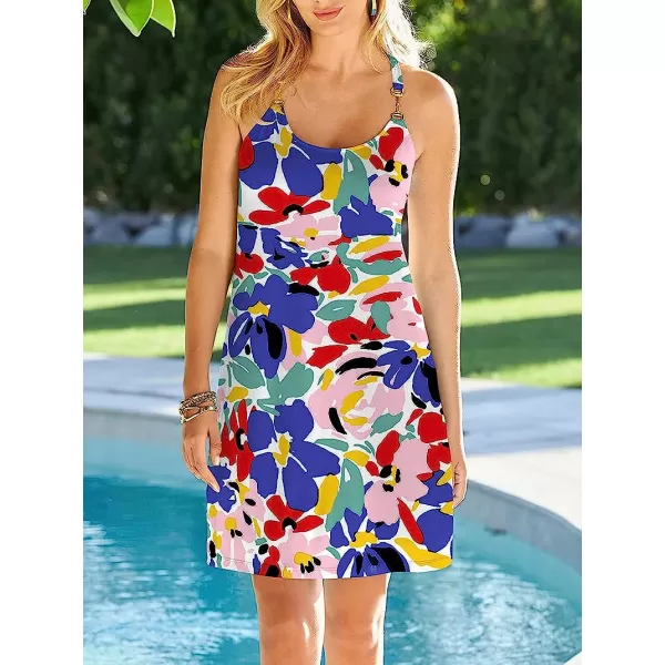 imageANRABESS Summer Dress for Women Beach Cover Up Sleeveless Strap Tank Mini Sundress Resort SwimwearPrint 02