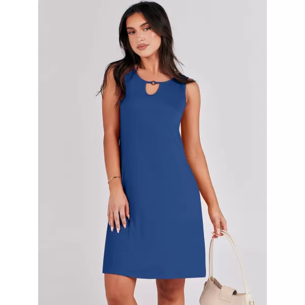 imageANRABESS Summer Dresses for Women 2023 Trendy Beach Cover Up Crew Neck Sleeveless Mini Sundress with PocketsDeep Blue
