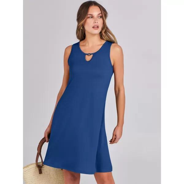 imageANRABESS Summer Dresses for Women 2023 Trendy Beach Cover Up Crew Neck Sleeveless Mini Sundress with PocketsDeep Blue