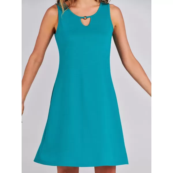 imageANRABESS Summer Dresses for Women 2023 Trendy Beach Cover Up Crew Neck Sleeveless Mini Sundress with PocketsLake