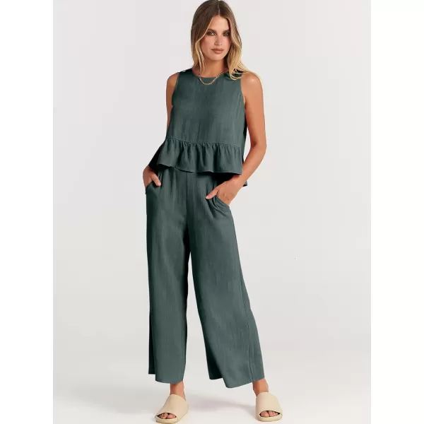 imageANRABESS Two Piece Outfits for Women Cruise Resort Wear 2024 Summer Set Vacation Sleeveless Linen Crop Tank Top Casual Matching Lounge Sets Tracksuits Long Pants Jumpsuits Clothes 817shenhuiLANRABESS Two Piece Outfits for Women Cruise Resort Wear 2024 Summer Set Vacation Sleeveless Linen Crop Tank Top Casual Matching Lounge Sets Tracksuits Long Pants Jumpsuits Clothes 817shenhuiL