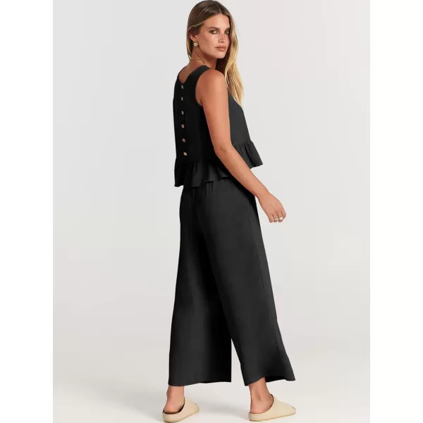 imageANRABESS Two Piece Outfits for Women Going Out Summer Vacation Sleeveless Linen Crop Tank Top Casual Matching Lounge Sets Comfy Tracksuits Long Pants Jumpsuits 2024 Cute Clothes 817heiseXLANRABESS Two Piece Outfits for Women Going Out Summer Vacation Sleeveless Linen Crop Tank Top Casual Matching Lounge Sets Comfy Tracksuits Long Pants Jumpsuits 2024 Cute Clothes 817heiseXL