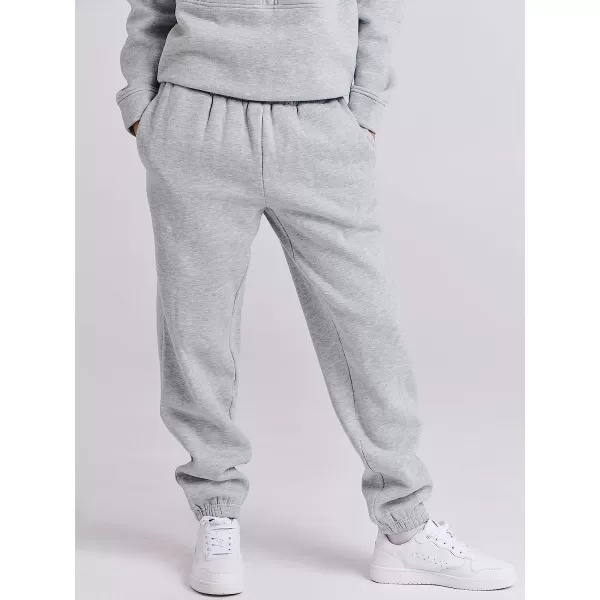 imageANRABESS Women 2 Piece Outfits Fleece Half Zip Oversized Sweatshirt Jogger Pants Matching Set Y2K TracksuitGrey