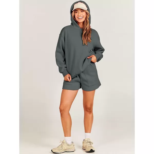 imageANRABESS Women 2 Piece Outfits Hoodie Short Set Oversized Sweatshirt Shorts Sweatsuit Y2K ClothesDark Grey