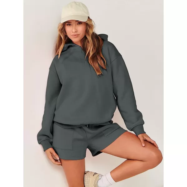 imageANRABESS Women 2 Piece Outfits Hoodie Short Set Oversized Sweatshirt Shorts Sweatsuit Y2K ClothesDark Grey