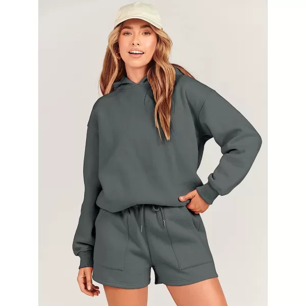 imageANRABESS Women 2 Piece Outfits Hoodie Short Set Oversized Sweatshirt Shorts Sweatsuit Y2K ClothesDark Grey