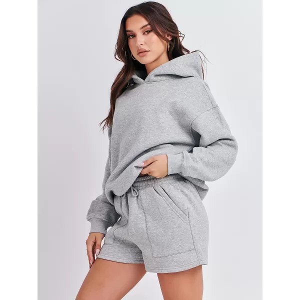 imageANRABESS Women 2 Piece Outfits Hoodie Short Set Oversized Sweatshirt Shorts Sweatsuit Y2K ClothesLigh Grey