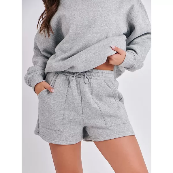 imageANRABESS Women 2 Piece Outfits Hoodie Short Set Oversized Sweatshirt Shorts Sweatsuit Y2K ClothesLigh Grey