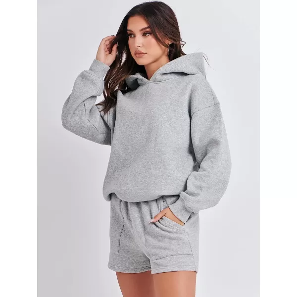 imageANRABESS Women 2 Piece Outfits Hoodie Short Set Oversized Sweatshirt Shorts Sweatsuit Y2K ClothesLigh Grey