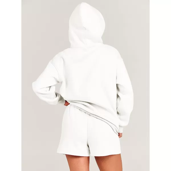 imageANRABESS Women 2 Piece Outfits Hoodie Short Set Oversized Sweatshirt Shorts Sweatsuit Y2K ClothesWhite