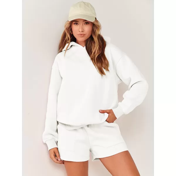 imageANRABESS Women 2 Piece Outfits Hoodie Short Set Oversized Sweatshirt Shorts Sweatsuit Y2K ClothesWhite