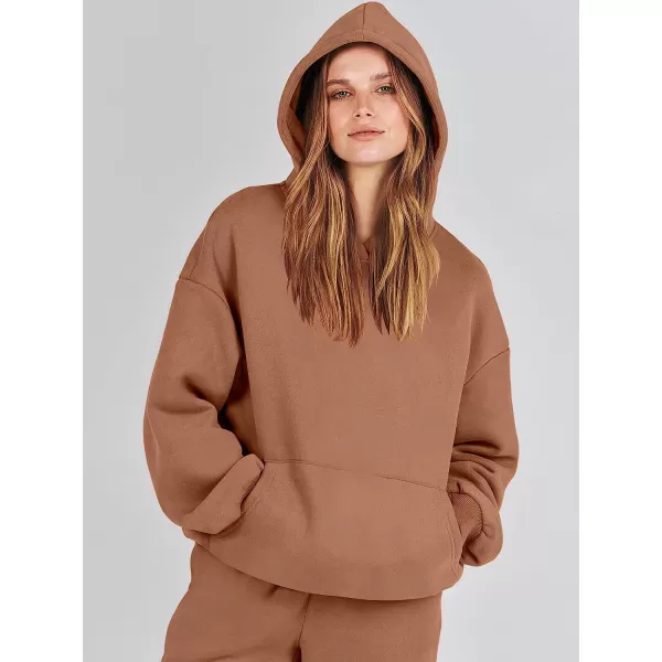 imageANRABESS Women 2 Piece Outfits Hoodie Sweatshirt Tracksuit amp Oversized Jogger Sweatpants Y2K Sweatsuit SetCoffee