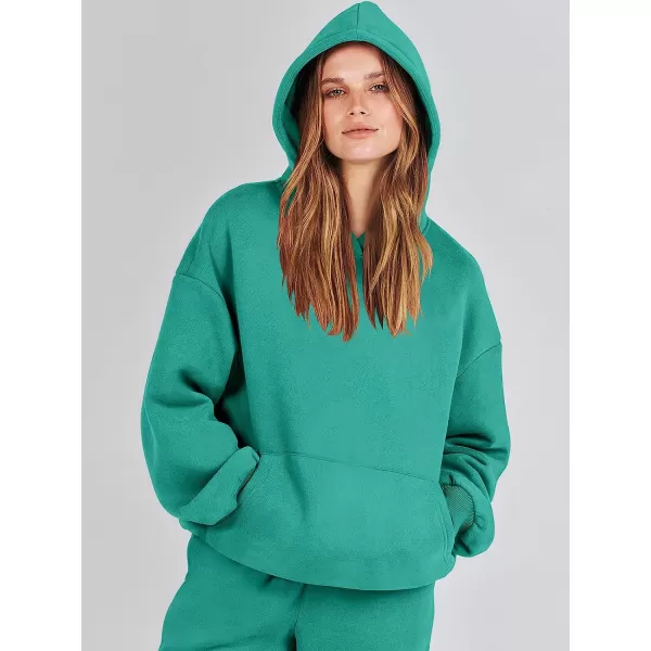 imageANRABESS Women 2 Piece Outfits Hoodie Sweatshirt Tracksuit amp Oversized Jogger Sweatpants Y2K Sweatsuit SetGreen