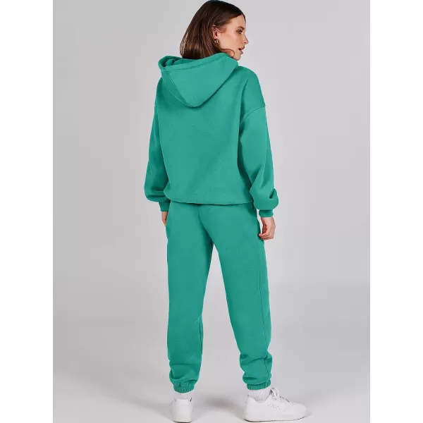 imageANRABESS Women 2 Piece Outfits Hoodie Sweatshirt Tracksuit amp Oversized Jogger Sweatpants Y2K Sweatsuit SetGreen
