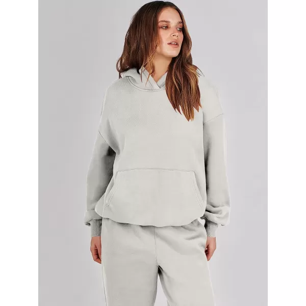 imageANRABESS Women 2 Piece Outfits Hoodie Sweatshirt Tracksuit amp Oversized Jogger Sweatpants Y2K Sweatsuit SetGrey