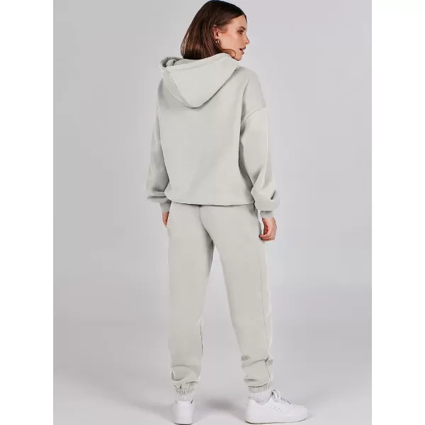 imageANRABESS Women 2 Piece Outfits Hoodie Sweatshirt Tracksuit amp Oversized Jogger Sweatpants Y2K Sweatsuit SetGrey