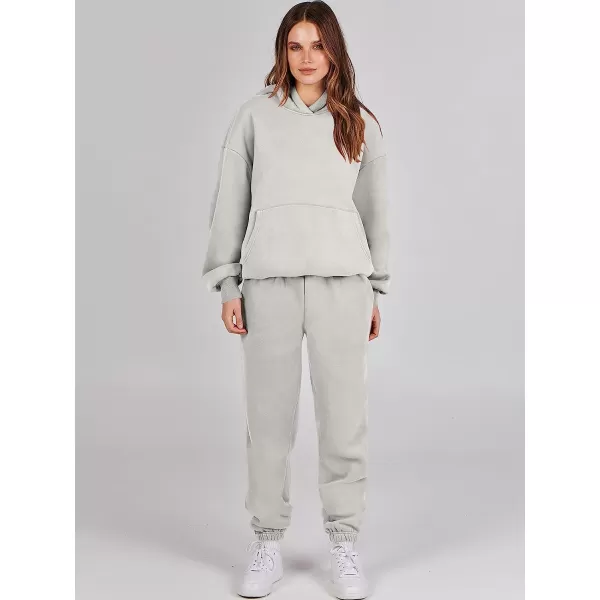 imageANRABESS Women 2 Piece Outfits Hoodie Sweatshirt Tracksuit amp Oversized Jogger Sweatpants Y2K Sweatsuit SetGrey