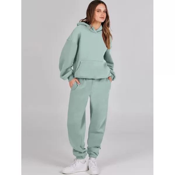 imageANRABESS Women 2 Piece Outfits Hoodie Sweatshirt Tracksuit amp Oversized Jogger Sweatpants Y2K Sweatsuit SetLake