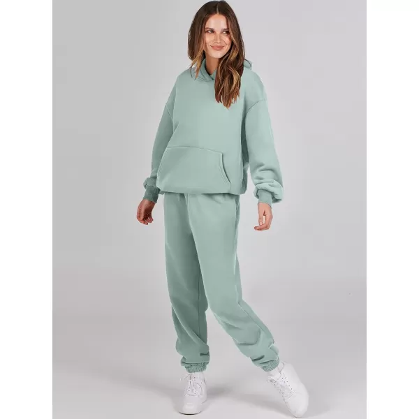 imageANRABESS Women 2 Piece Outfits Hoodie Sweatshirt Tracksuit amp Oversized Jogger Sweatpants Y2K Sweatsuit SetLake