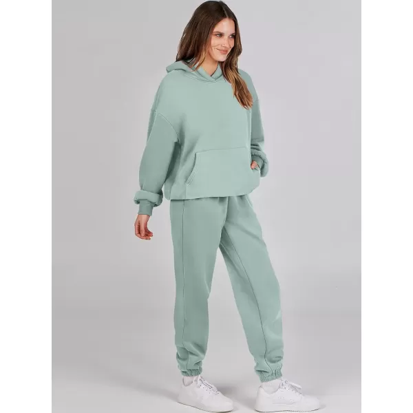 imageANRABESS Women 2 Piece Outfits Hoodie Sweatshirt Tracksuit amp Oversized Jogger Sweatpants Y2K Sweatsuit SetLake