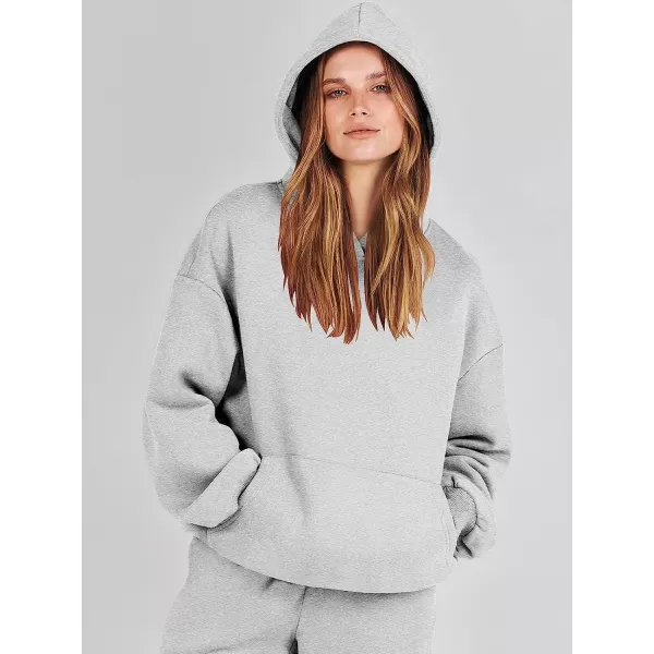 imageANRABESS Women 2 Piece Outfits Hoodie Sweatshirt Tracksuit amp Oversized Jogger Sweatpants Y2K Sweatsuit SetLight Gray