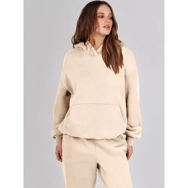 imageANRABESS Women 2 Piece Outfits Hoodie Sweatshirt Tracksuit amp Oversized Jogger Sweatpants Y2K Sweatsuit SetLight Yellow