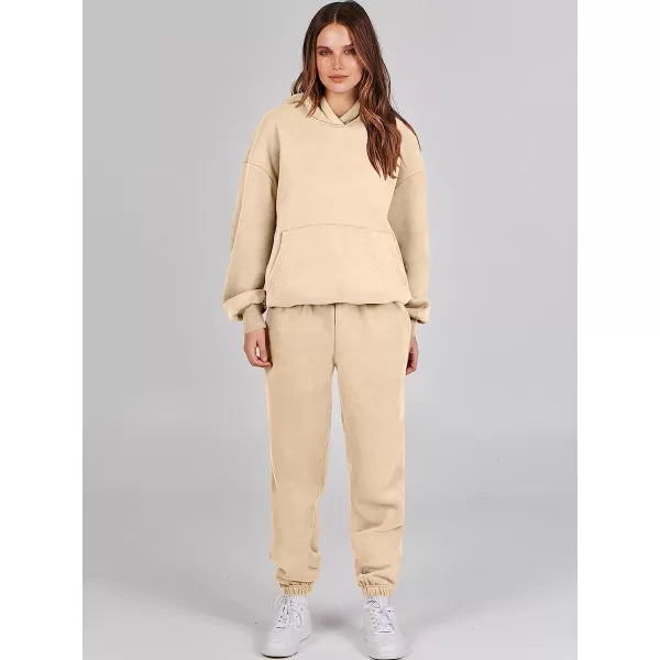 imageANRABESS Women 2 Piece Outfits Hoodie Sweatshirt Tracksuit amp Oversized Jogger Sweatpants Y2K Sweatsuit SetLight Yellow