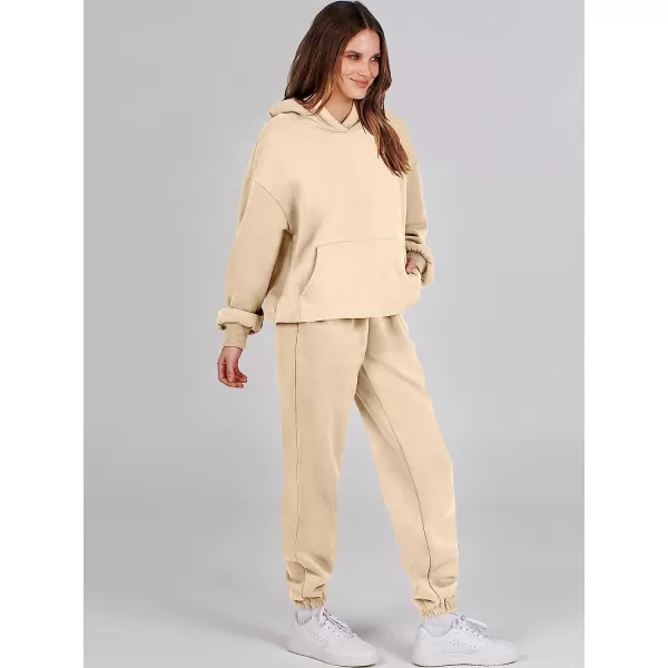 imageANRABESS Women 2 Piece Outfits Hoodie Sweatshirt Tracksuit amp Oversized Jogger Sweatpants Y2K Sweatsuit SetLight Yellow