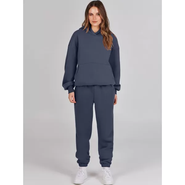 imageANRABESS Women 2 Piece Outfits Hoodie Sweatshirt Tracksuit amp Oversized Jogger Sweatpants Y2K Sweatsuit SetNavy Blue