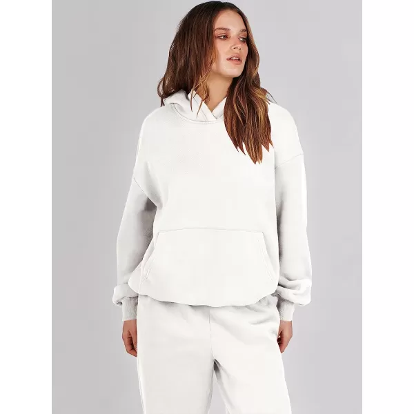 imageANRABESS Women 2 Piece Outfits Hoodie Sweatshirt Tracksuit amp Oversized Jogger Sweatpants Y2K Sweatsuit SetWhite