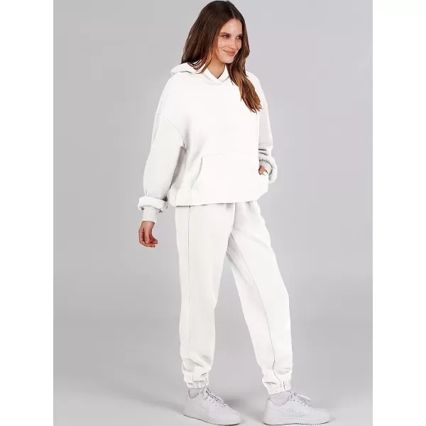 imageANRABESS Women 2 Piece Outfits Hoodie Sweatshirt Tracksuit amp Oversized Jogger Sweatpants Y2K Sweatsuit SetWhite