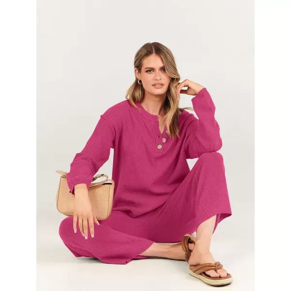 imageANRABESS Women 2 Piece Outfits Oversized Knit Loungewear Loose Slouchy Sweater Set 2023 Fall Trendy Matching Lounge SetsPeach