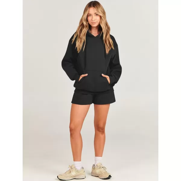 imageANRABESS Women 2 Piece Outfits Short Sweatsuit Drawstring Oversized Hoodie Sweatshirt Tracksuit Lounge Wear Matching SetANRABESS Women 2 Piece Outfits Short Sweatsuit Drawstring Oversized Hoodie Sweatshirt Tracksuit Lounge Wear Matching Set