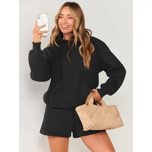 imageANRABESS Women 2 Piece Outfits Short Sweatsuit Drawstring Oversized Hoodie Sweatshirt Tracksuit Lounge Wear Matching SetANRABESS Women 2 Piece Outfits Short Sweatsuit Drawstring Oversized Hoodie Sweatshirt Tracksuit Lounge Wear Matching Set