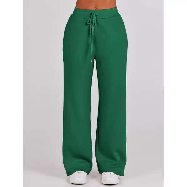 imageANRABESS Women 2 Piece Outfits Sweatsuit Set 2023 Fall Oversized Half Zip Sweatshirt Wide Leg Sweatpant Lounge Set TracksuitGreen