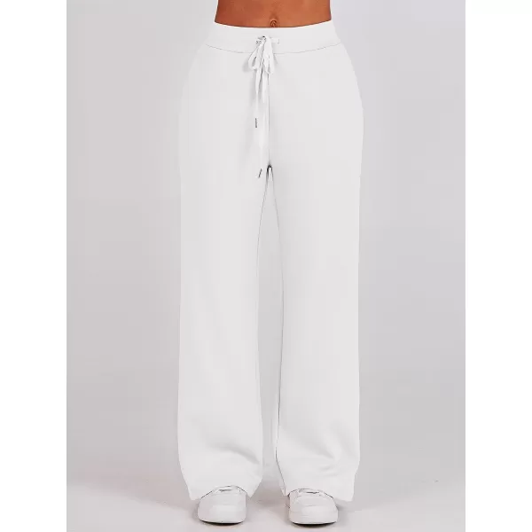 imageANRABESS Women 2 Piece Outfits Sweatsuit Set 2023 Fall Oversized Half Zip Sweatshirt Wide Leg Sweatpant Lounge Set TracksuitWhite