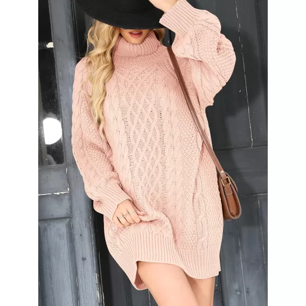 imageANRABESS Women 2023 Fall Oversized Long Sleeve Turtleneck Cable Knit Chunky Pullover Short Sweater DressANRABESS Women 2023 Fall Oversized Long Sleeve Turtleneck Cable Knit Chunky Pullover Short Sweater Dress