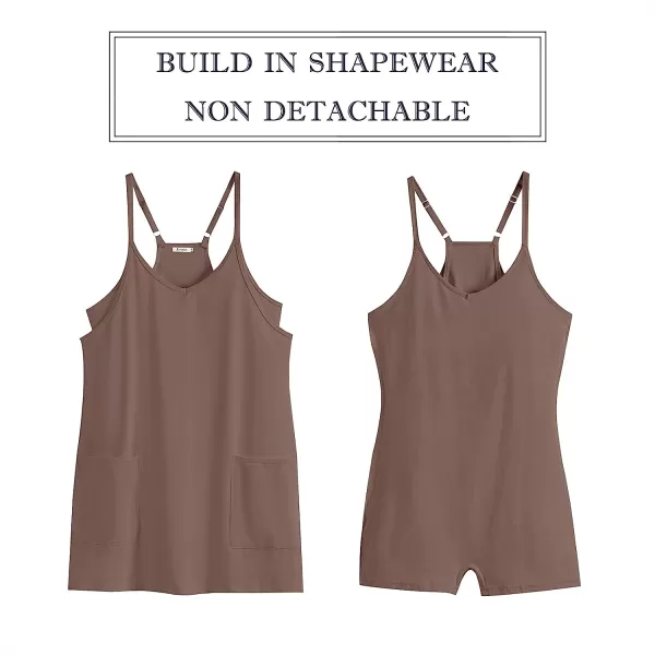 imageANRABESS Women 2023 Summer Sleeveless Mini Dress Casual Short Sundress Workout Tennis Athletic OnesieCoffee