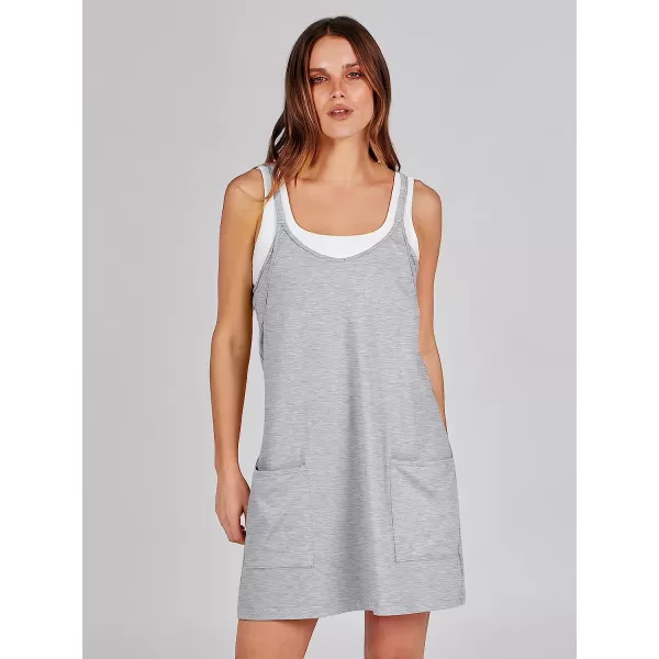 imageANRABESS Women 2023 Summer Sleeveless Mini Dress Casual Short Sundress Workout Tennis Athletic OnesieHeather Gray