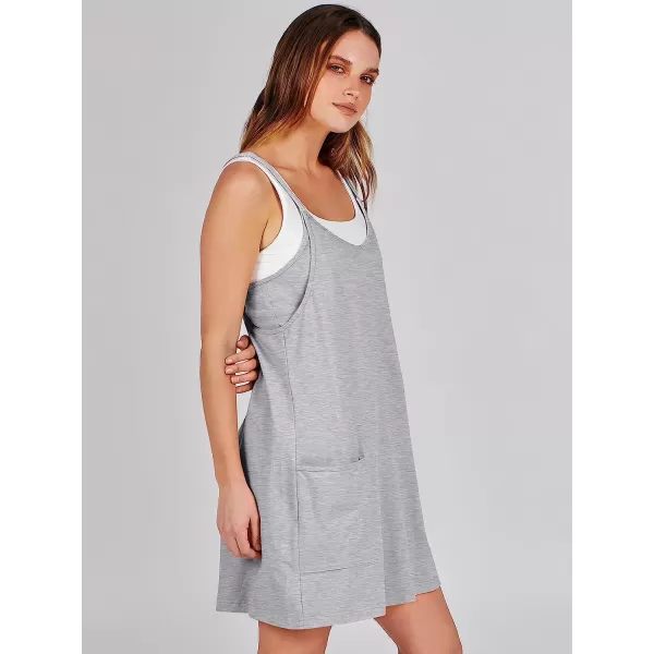 imageANRABESS Women 2023 Summer Sleeveless Mini Dress Casual Short Sundress Workout Tennis Athletic OnesieHeather Gray