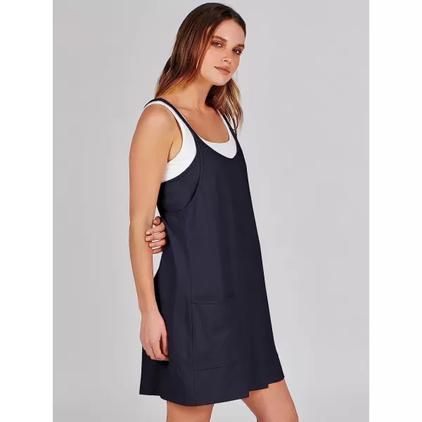 imageANRABESS Women 2023 Summer Sleeveless Mini Dress Casual Short Sundress Workout Tennis Athletic OnesieNavy Blue