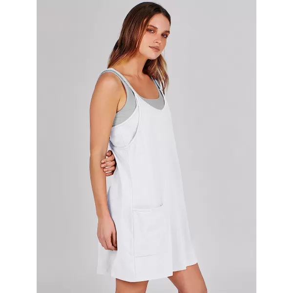 imageANRABESS Women 2023 Summer Sleeveless Mini Dress Casual Short Sundress Workout Tennis Athletic OnesieWhite