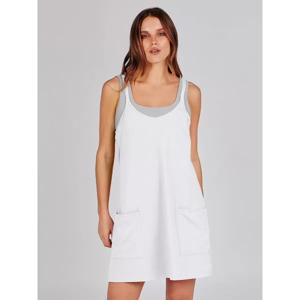 imageANRABESS Women 2023 Summer Sleeveless Mini Dress Casual Short Sundress Workout Tennis Athletic OnesieWhite