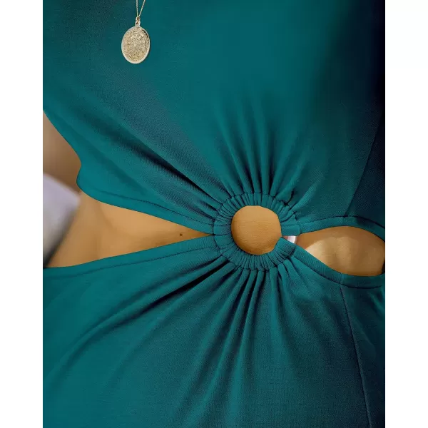 imageANRABESS Women 2023 Summer Sleeveless Padded Shoulder Cutout Sexy Bodycon Slit Maxi Formal DressLake