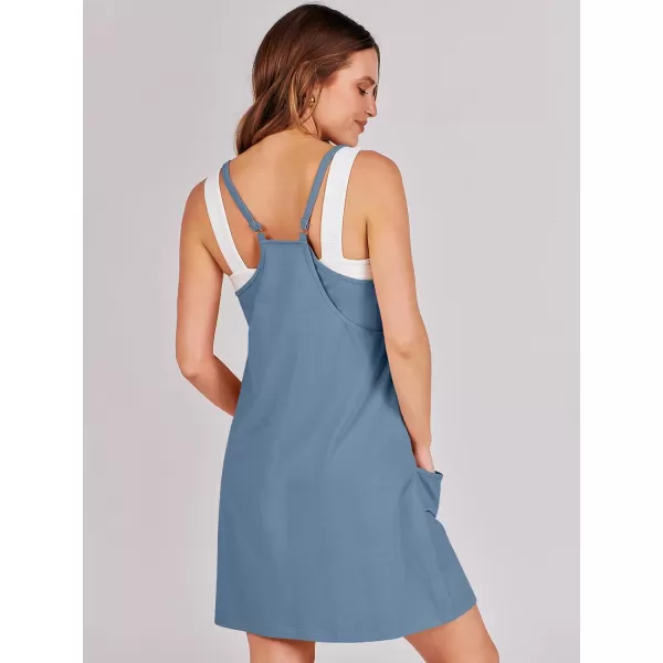 imageANRABESS Women 2024 Summer Sleeveless Mini Dress Casual Short Sundress Workout Tennis Athletic Onesie with Built in ShortsBlue
