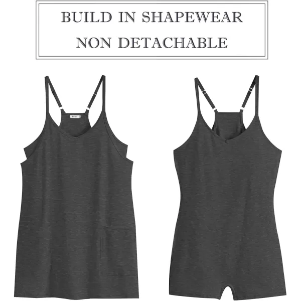 imageANRABESS Women 2024 Summer Sleeveless Mini Dress Casual Short Sundress Workout Tennis Athletic Onesie with Built in ShortsDeep Gray