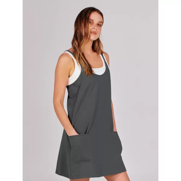 imageANRABESS Women 2024 Summer Sleeveless Mini Dress Casual Short Sundress Workout Tennis Athletic Onesie with Built in ShortsGray