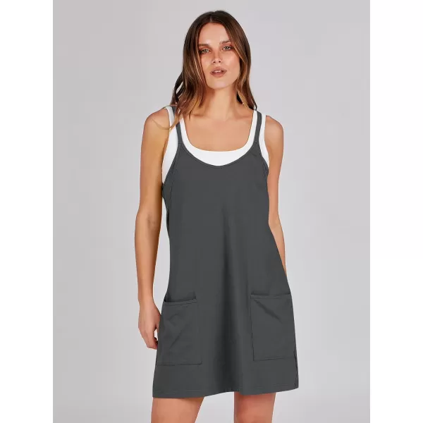 imageANRABESS Women 2024 Summer Sleeveless Mini Dress Casual Short Sundress Workout Tennis Athletic Onesie with Built in ShortsGray