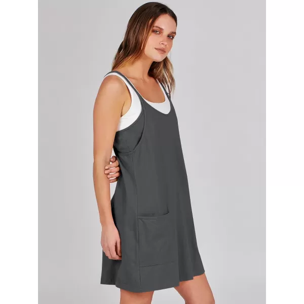 imageANRABESS Women 2024 Summer Sleeveless Mini Dress Casual Short Sundress Workout Tennis Athletic Onesie with Built in ShortsGray